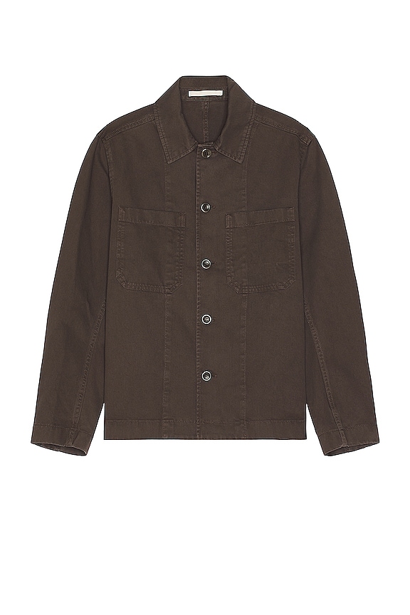 view 1 of 3 Tyge Organic Broken Twill Overshirt in Heathland Brown