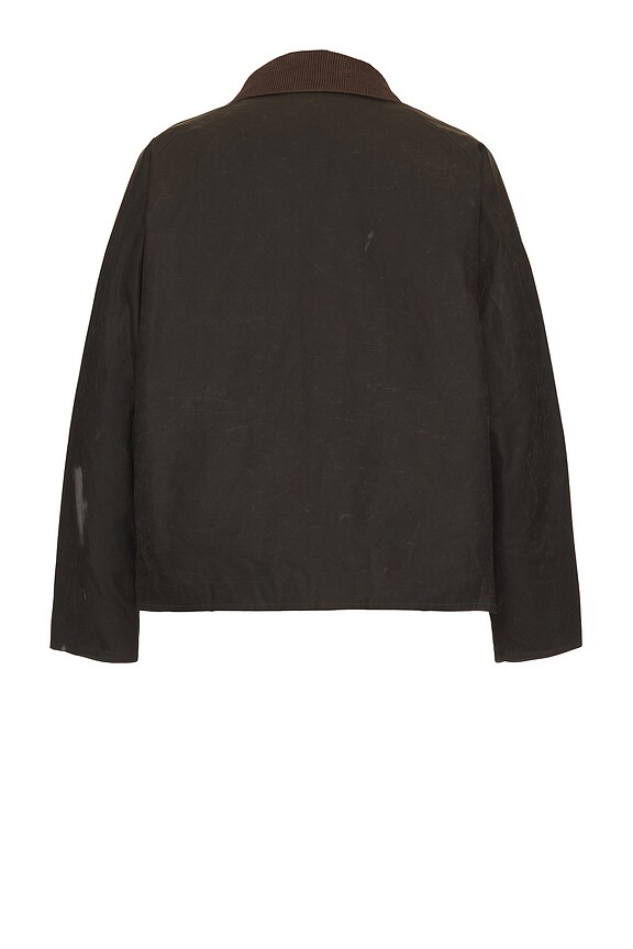 view 2 of 3 Holmen Wax Fishing Jacket in Beech Green