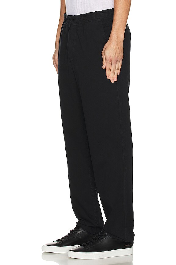 view 2 of 5 Ezra Relaxed Organic Stretch Twill Trouser in Black