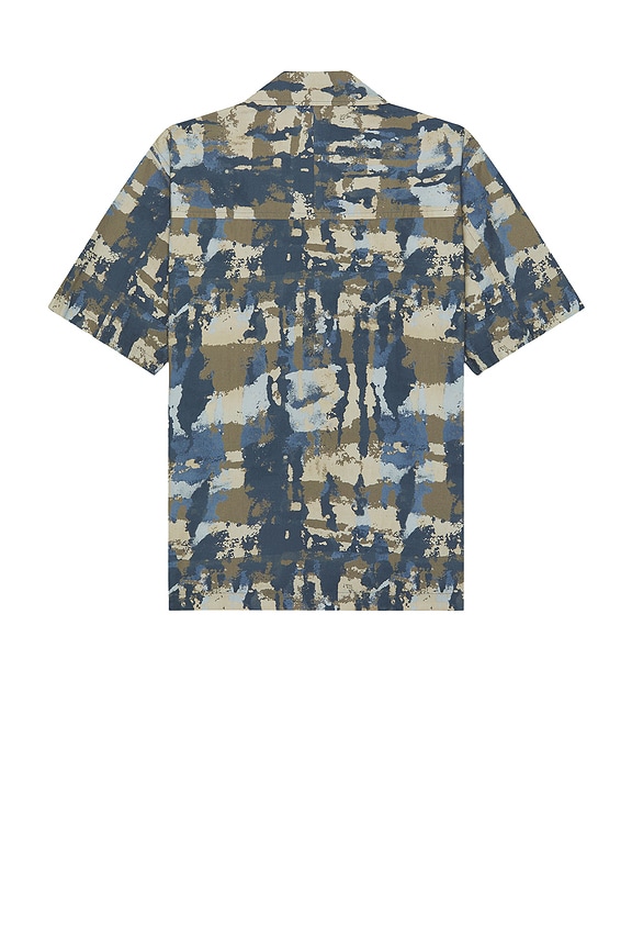 view 2 of 3 Mads Relaxed Printed Shirt in Steel Blue