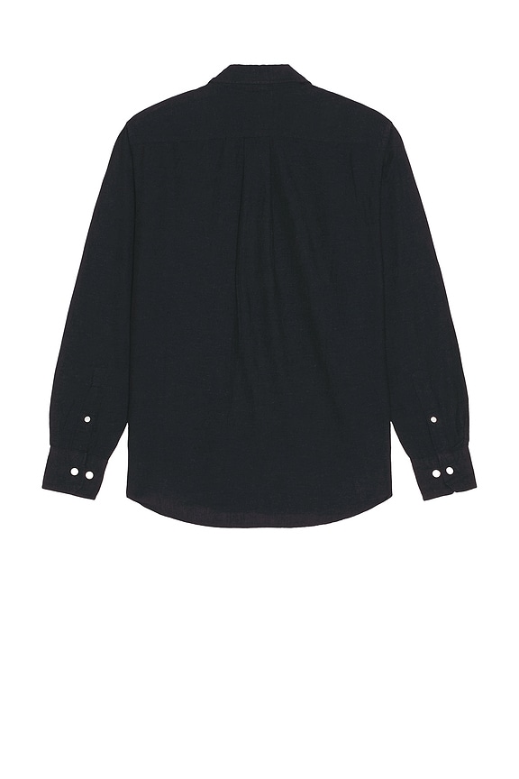 view 2 of 4 Algot Relaxed Cotton Linen Shirt in Dark Navy