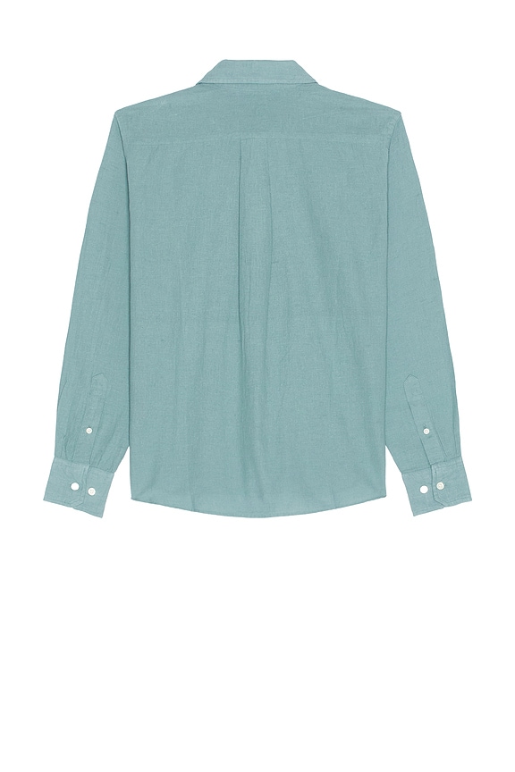 view 2 of 4 Algot Relaxed Cotton Linen Shirt in Greyish Blue