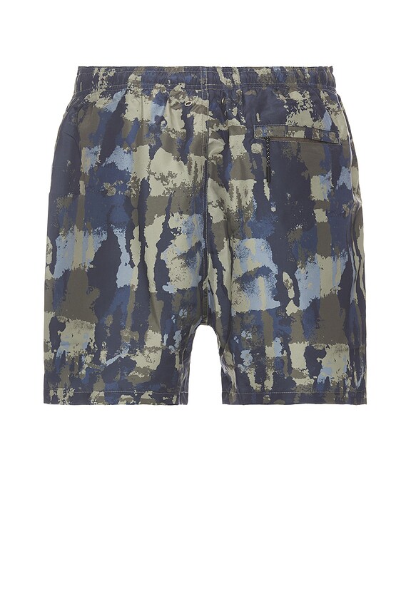 view 2 of 3 Hauge Printed Swimmers Short in Steel Blue