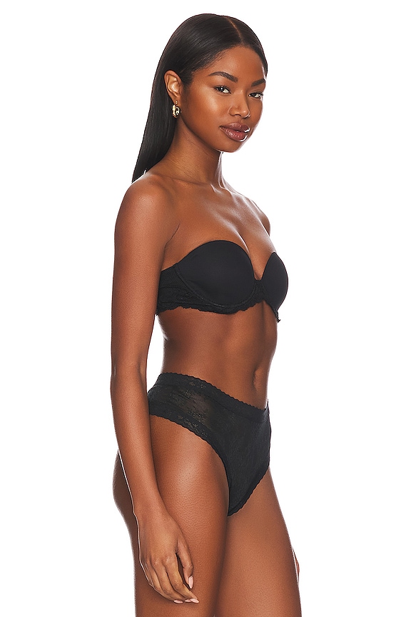 view 2 of 4 Feathers Strapless Plunge Multi-way Bra in Black