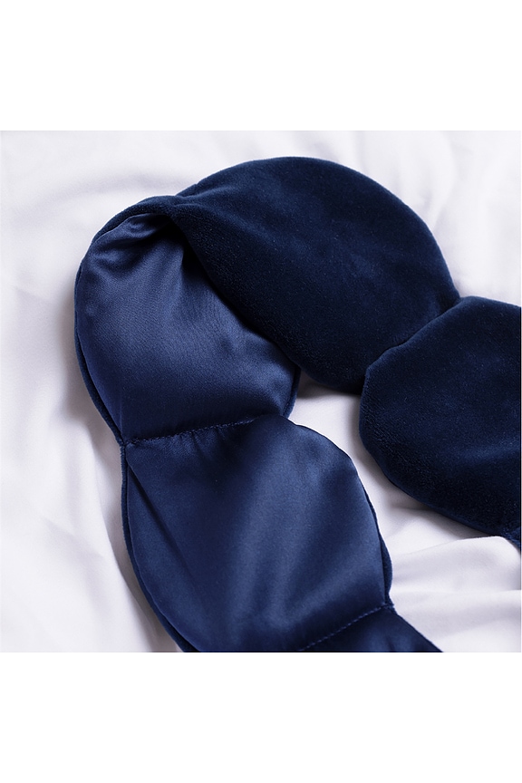 view 2 of 8 WEIGHTED EYE MASK SILK THE WEIGHTED BLANKET FOR YOUR EYES in Sapphire