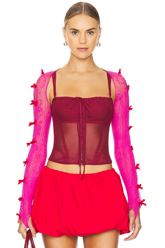 view 2 of 5 オーバースリーブ in Rose Pink