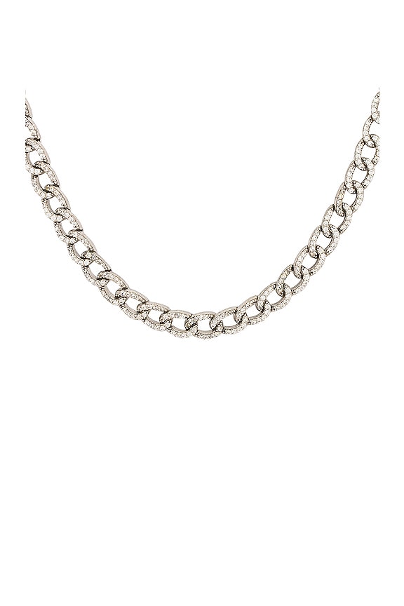 view 2 of 3 Olga Necklace in White & White Rhodium
