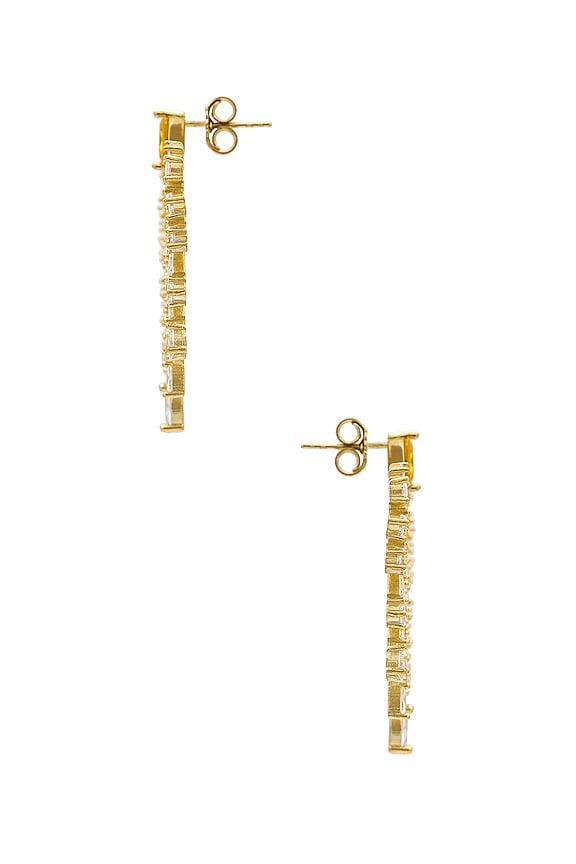 view 2 of 3 PENDIENTE HOLLY in White & Gold