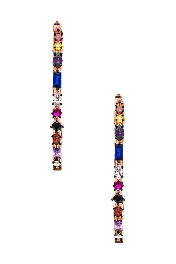 view 2 of 4 Casey Earring in Multi & Rose Gold