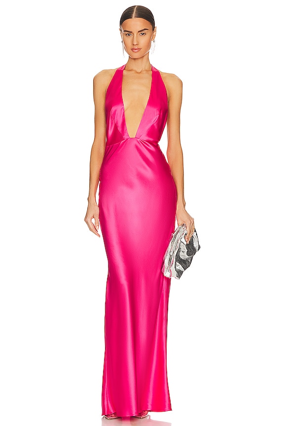 Natalie Rolt Angelica Gown in Neon Pink | REVOLVE