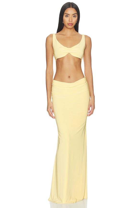 view 1 of 3 Inez Gown in Lemon