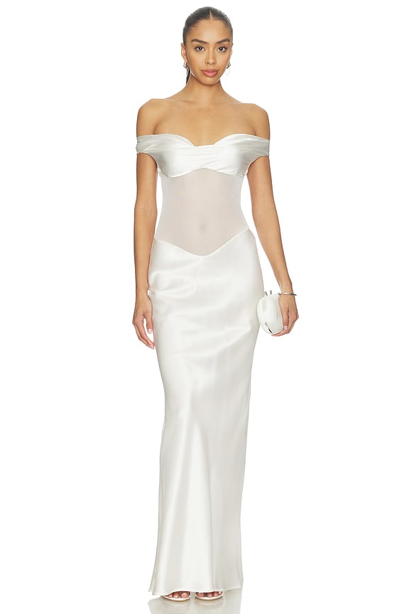 view 1 of 3 ROBE DE SOIRÉE GWYNETH in White