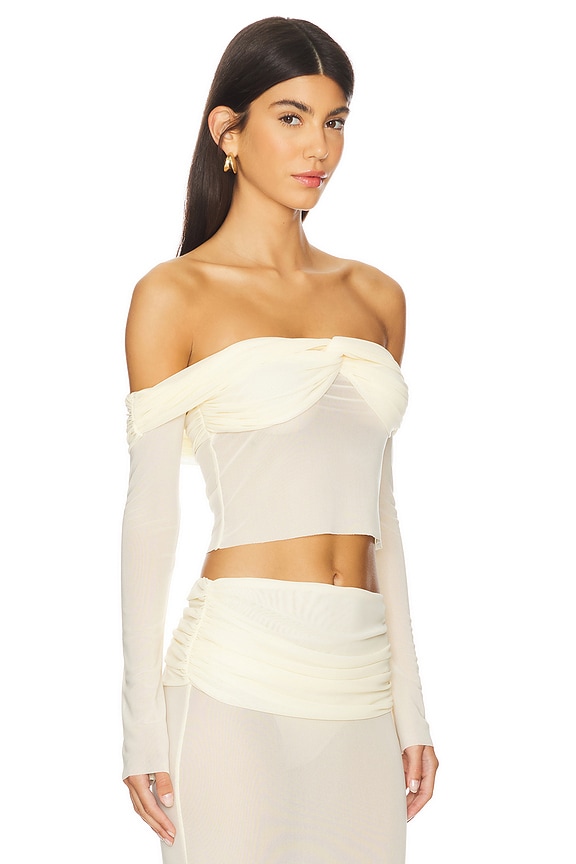 view 2 of 4 Charlotte Crop Top in Vanilla