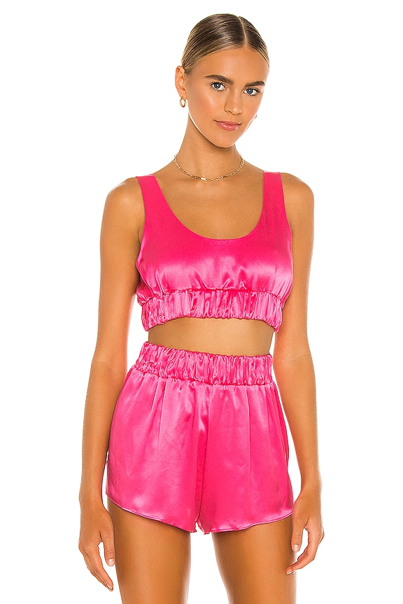 view 1 of 4 Kora Crop Top in Neon Pink