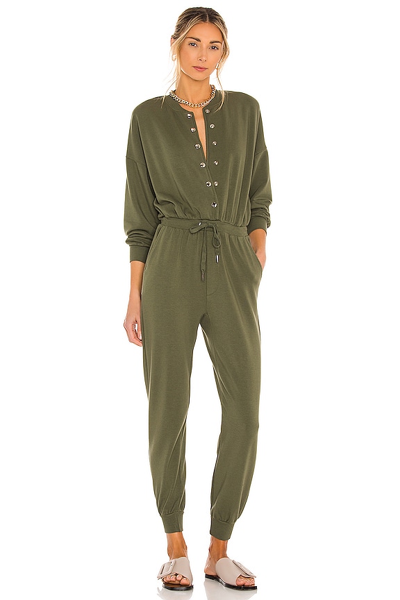 view 1 of 3 Dixie Baseball Jumpsuit in Dark Sage