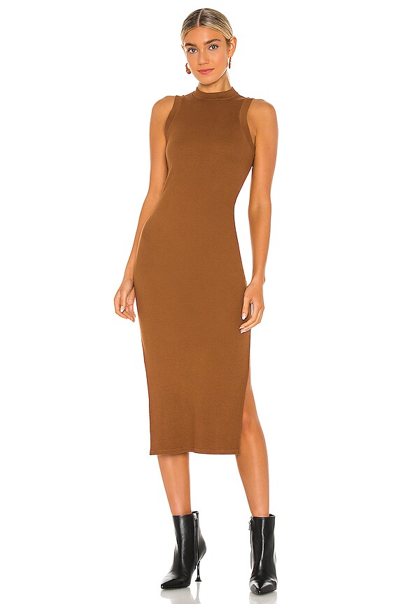 view 1 of 3 Sherry Mockneck Tank Dress in Chestnut