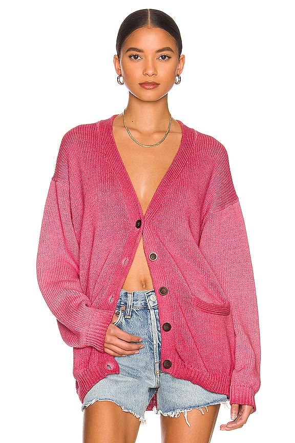 view 1 of 4 Rogers Cardigan in Ruby Oil Pastel