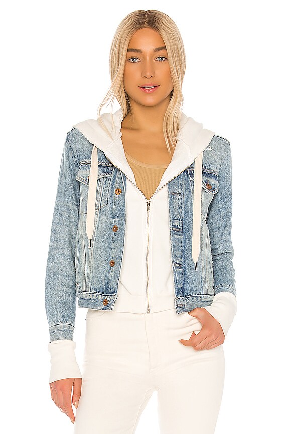 view 2 of 5 Nala Double Layer Denim Jacket in Ripple Wash