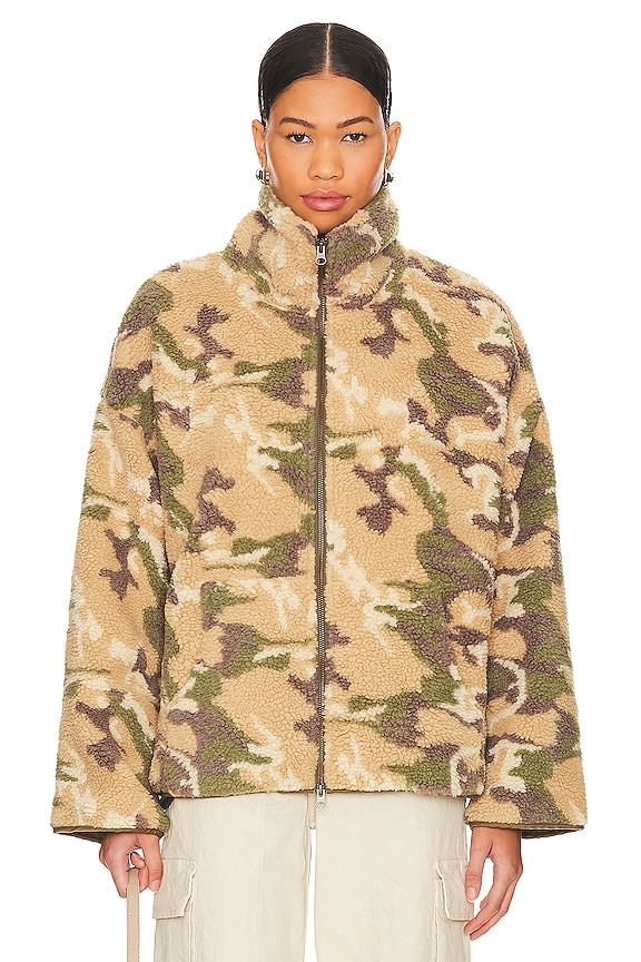 view 2 of 5 Wyatt Oversize Zip Front Jacket in Nude Camo