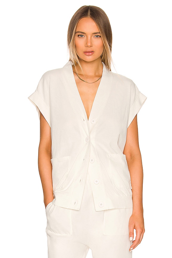 view 1 of 5 Lui Button Vest Sweatshirt in Soft White