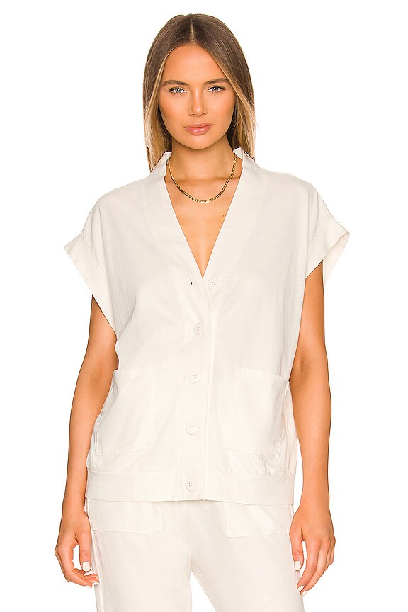 view 2 of 5 Lui Button Vest Sweatshirt in Soft White