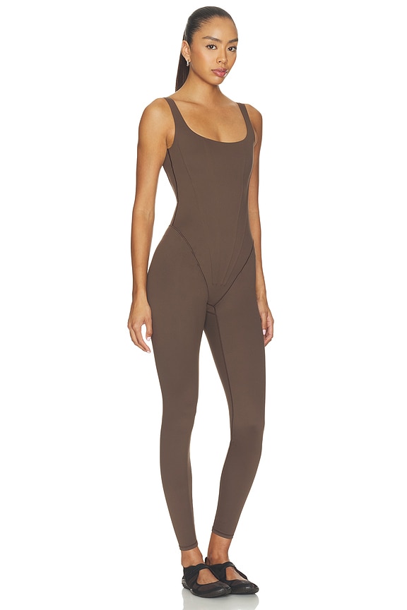 view 2 of 3 BAÑADOR MATTE CORSET in Dark Sepia