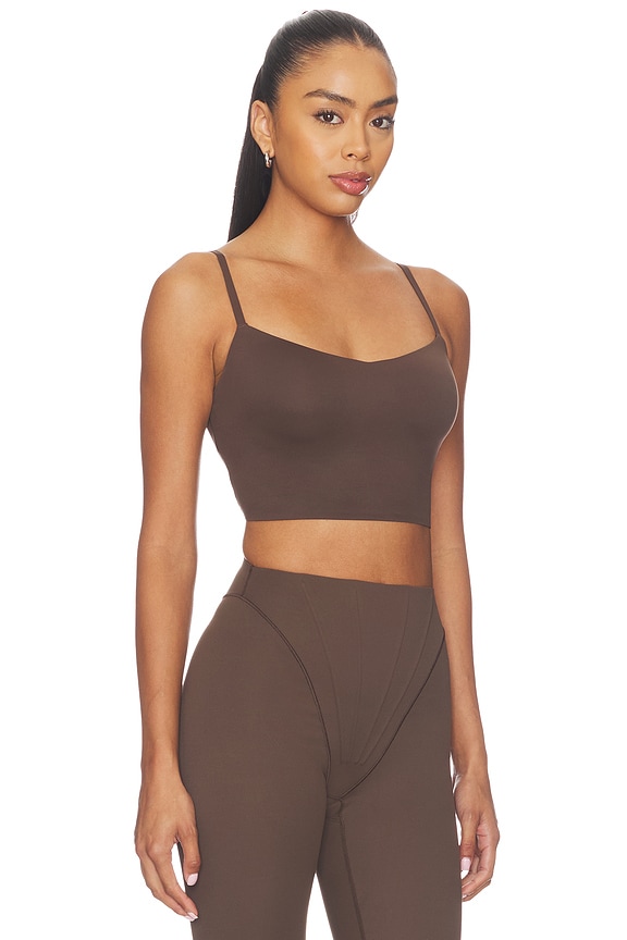 view 2 of 4 Matte Cami Bra in Dark Sepia
