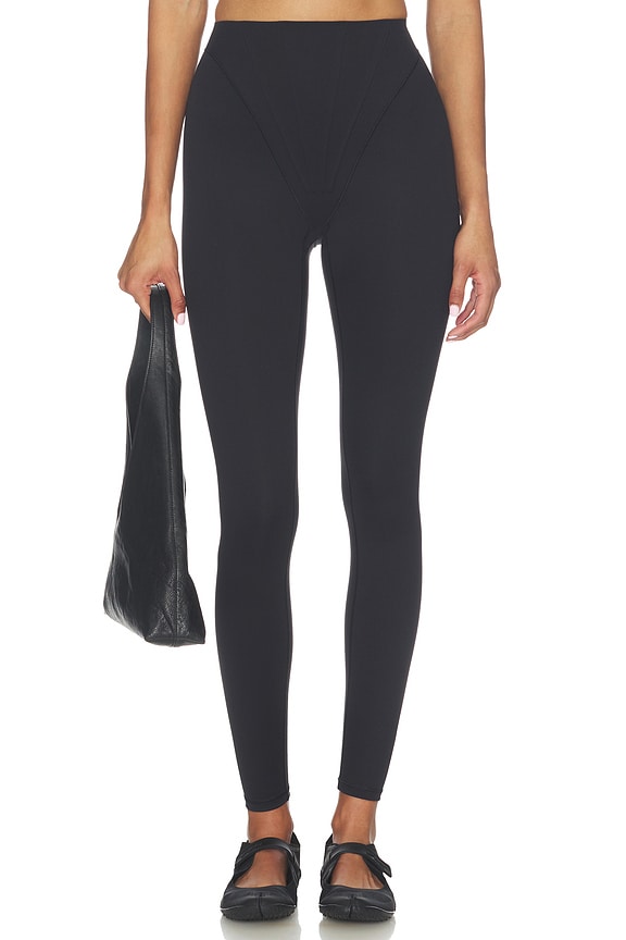 view 2 of 7 Matte Corset Leggings in Obsidian