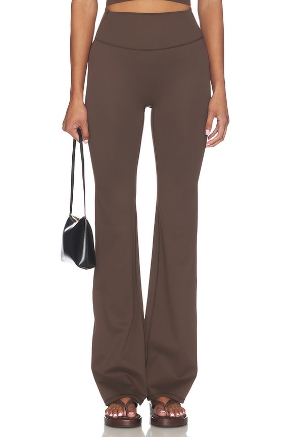 view 1 of 6 PANTALÓN SLIM FLARE in Dark Sepia