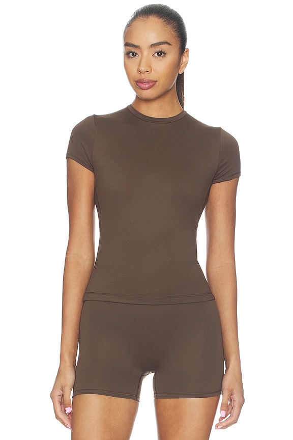 view 1 of 4 T-SHIRT MATTE BABY in Dark Sepia