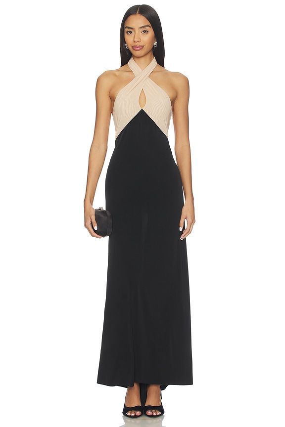 view 2 of 4 Solange Dress in Black & Nude