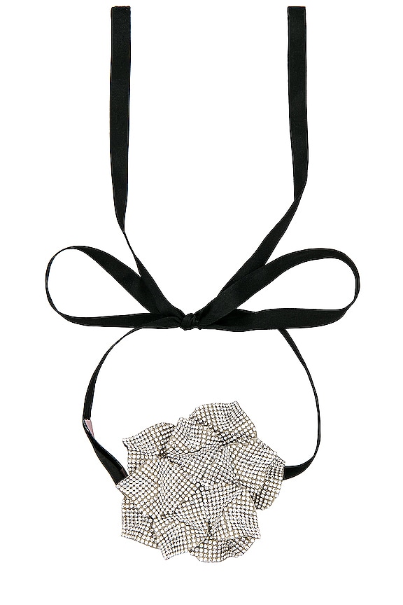 view 2 of 3 Crystal Flower Choker in Crystal