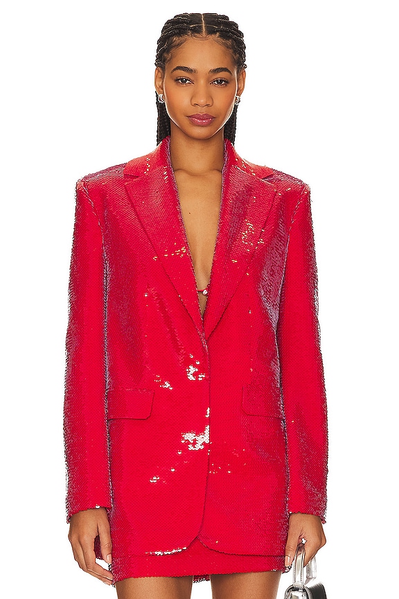 view 2 of 6 БЛЕЙЗЕР С БЛЁСТКАМИ JADE in Red