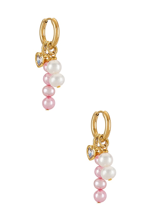 view 1 of 2 BACINI ドロップイヤリング in Gold