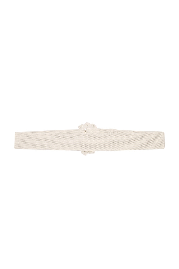 view 2 of 3 Crochet Belt With Embroidery Logo in Off White