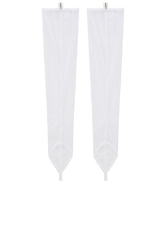 view 2 of 2 CALCETINES DE MALLA EMBROIDERY LOGO in White