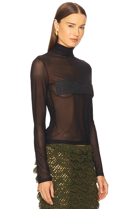 view 2 of 4 Mesh Top in Black