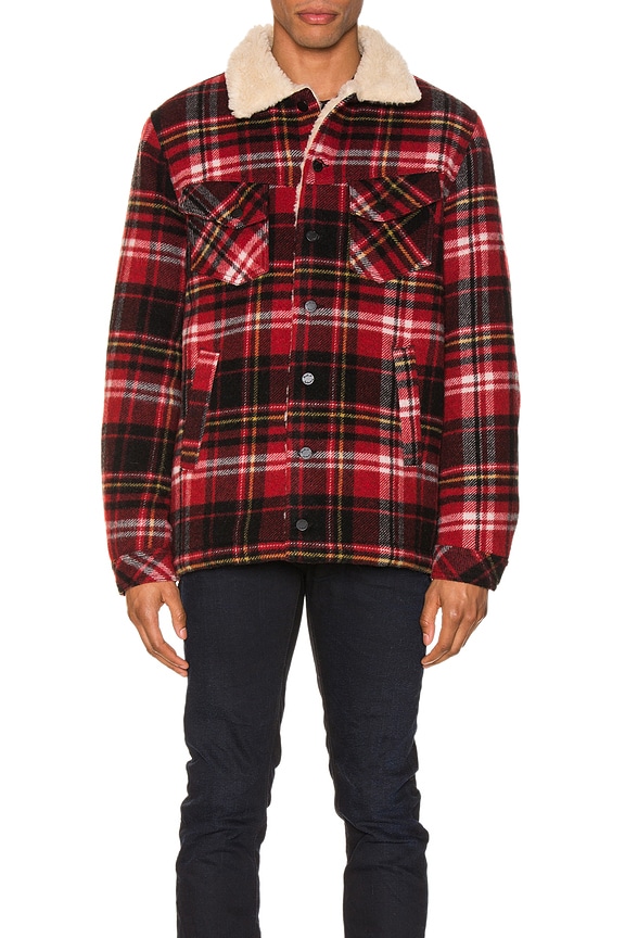 view 2 of 6 Lenny Plaid Jacket in Red Alert
