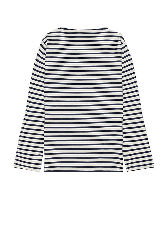 view 2 of 3 T-SHIRT in Off White & Blue