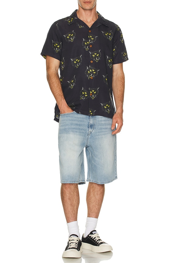 view 2 of 4 ГАВАЙСКАЯ РУБАШКА ARVID THE CAT in Antracite