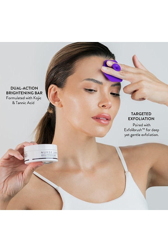 view 2 of 5 Brightening Bar & Exfolibrush Silicone Facial Brush in 