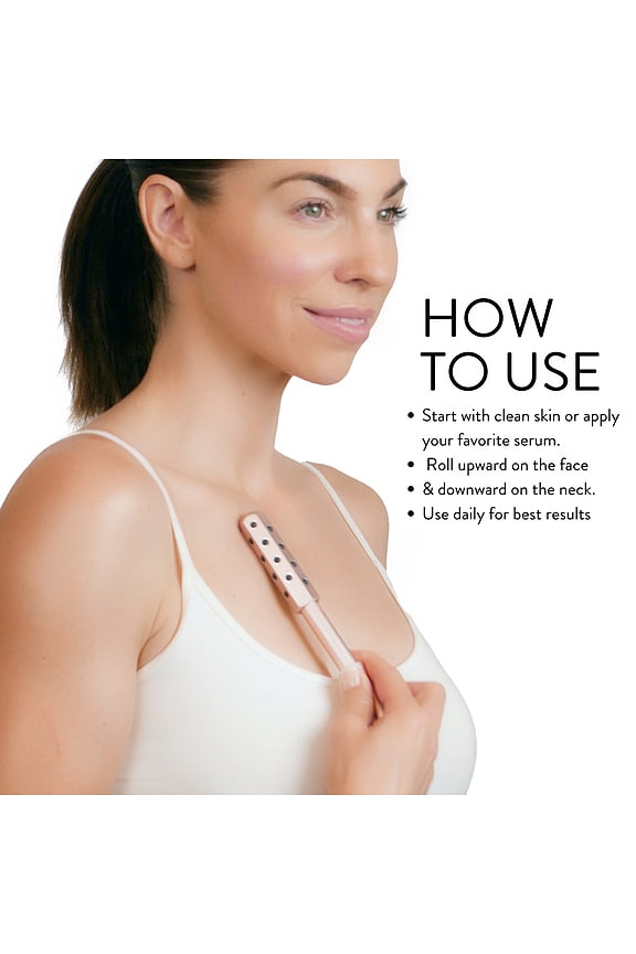 view 2 of 4 UpLift Massaging Beauty Roller in Rose Gold