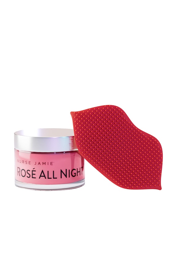 view 2 of 5 Rose All Night Lip Mask & Exfoliating Lip Brush in 