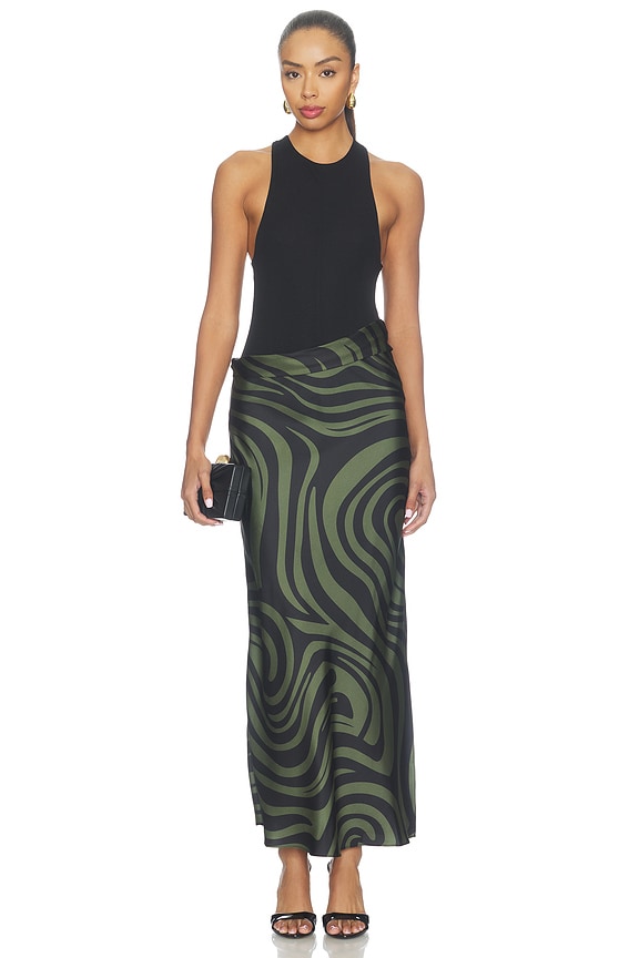 view 2 of 6 VESTIDO JORDYN  in Black, Midnight & Green Swirl