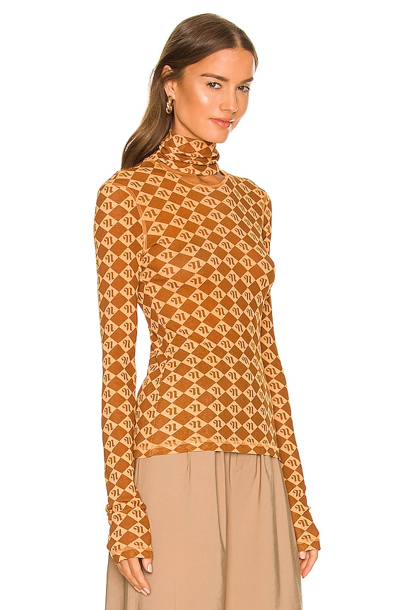 view 2 of 4 Hanny Top in Rust Diamond Check