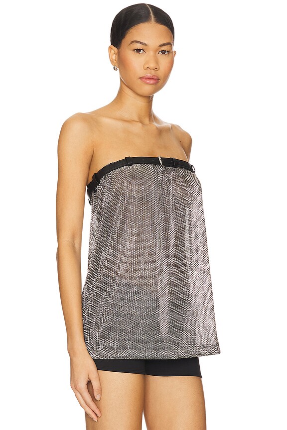 view 2 of 5 Gilma Top in Silver & Black