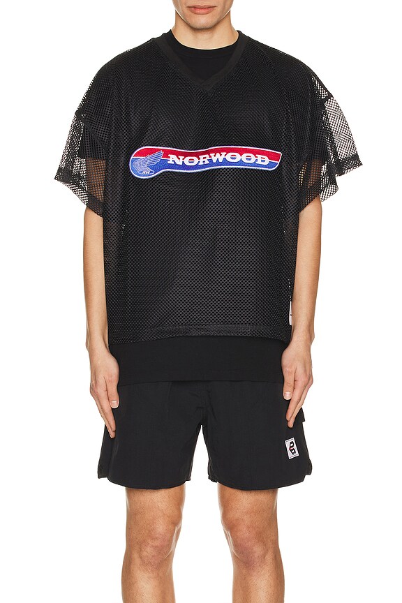 view 4 of 5 Kiedis Cropped Football Jersey in Black