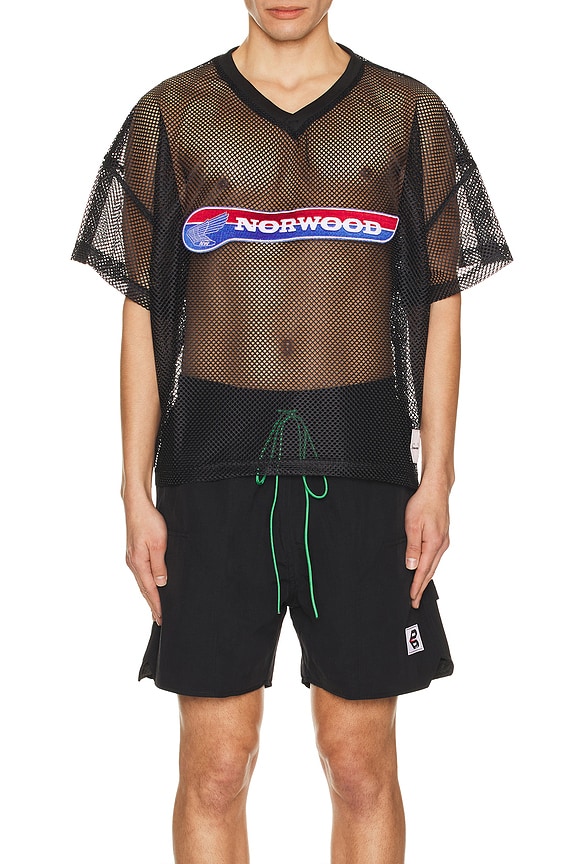 view 5 of 5 Kiedis Cropped Football Jersey in Black