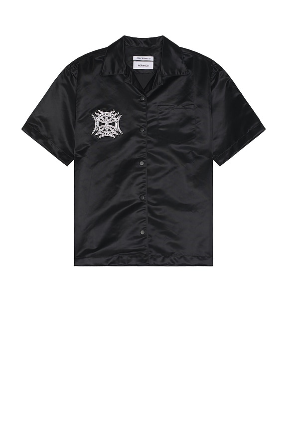 view 2 of 4 Cropped Evening Button Down Shirt in Black