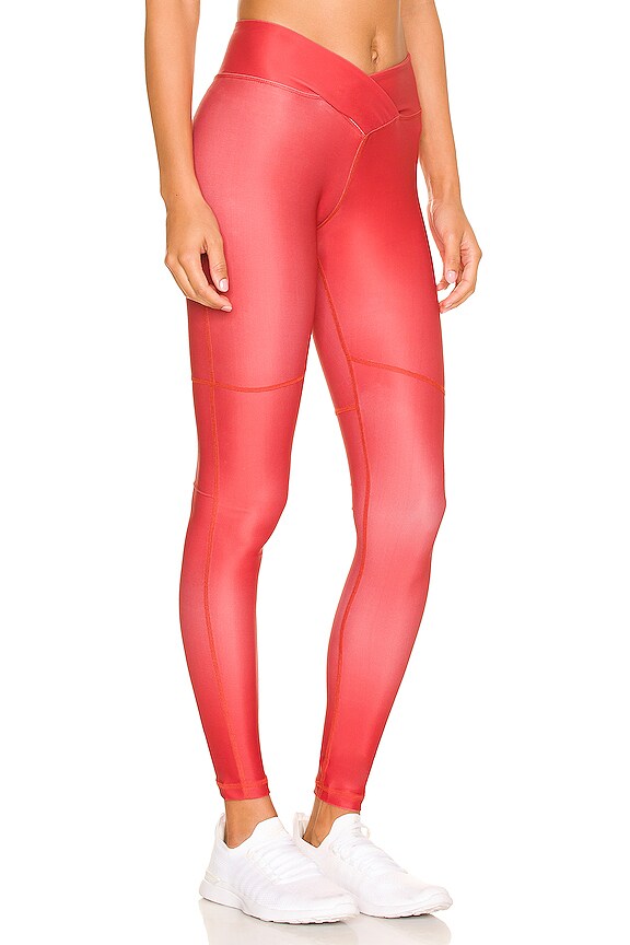 view 2 of 4 Surplice Front Legging in Cherry